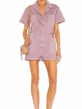 Pistola Pink Short Sleeve Utility Romper